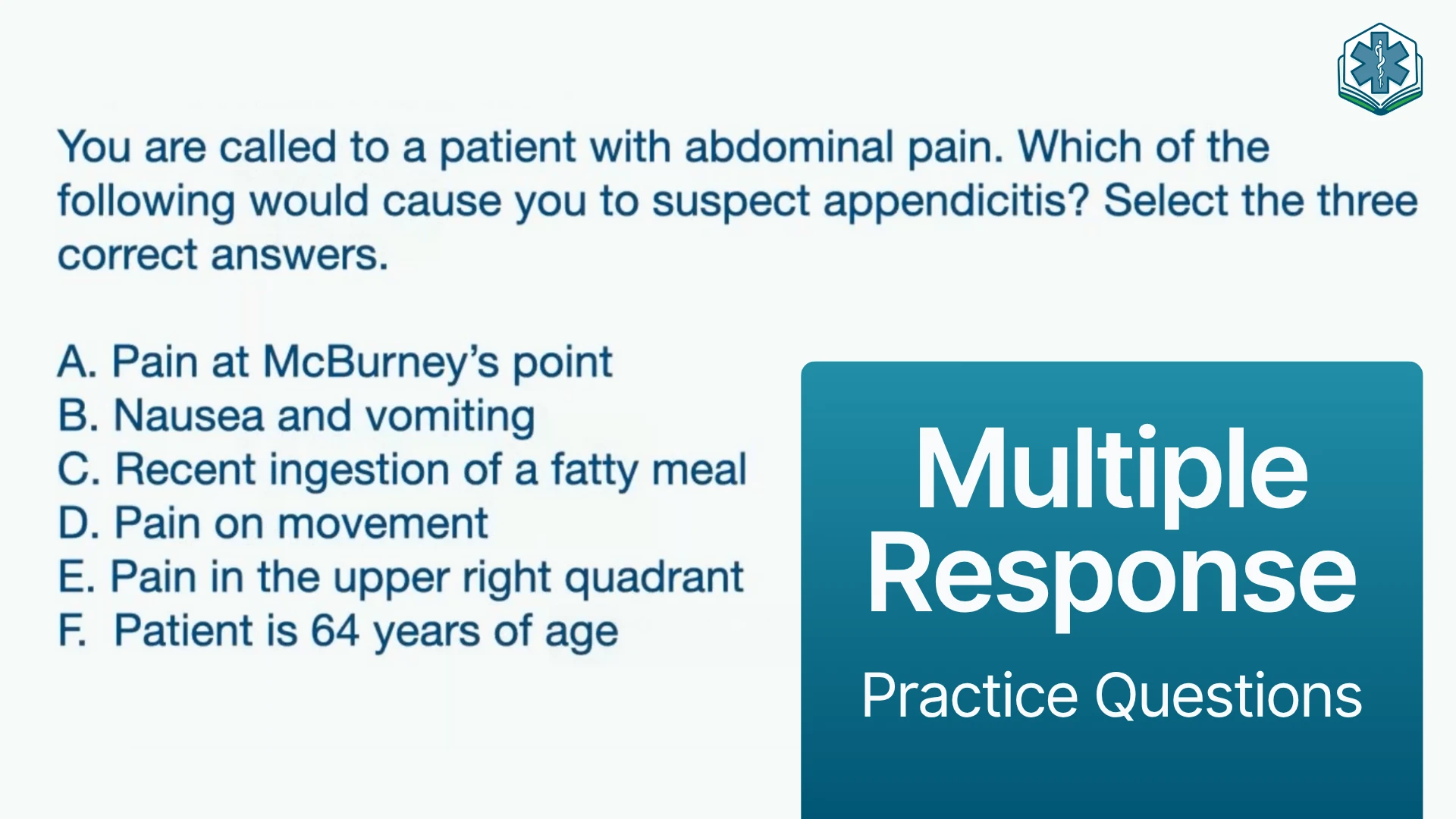Multiple Response Practice Questions Thumbnail